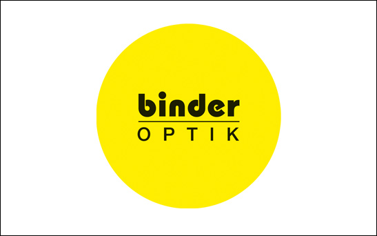 Binder Optik Logo gelb - Kunde von STEP Advertainment